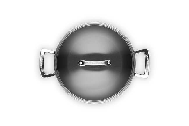 Le Creuset Toughened Non-Stick Shallow Casserole with Glass Lid image number 4