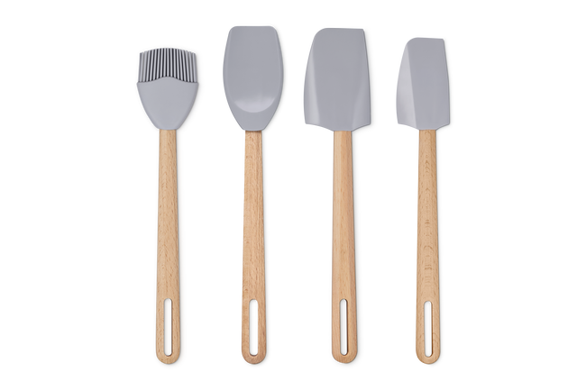 Le Creuset Signature Silicone 4-Piece Utensil Set Ch&acirc;teauCh&acirc;teau image number 1