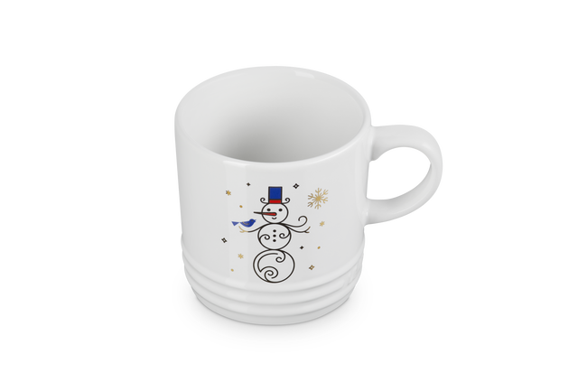 Le Creuset Stoneware Noel London Mug Snowman 350ml White image number 2