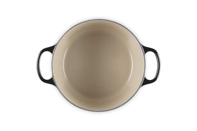 Le Creuset Cast Iron Signature Deep Round Casserole 24cm Black OnyxOnyx image number 4