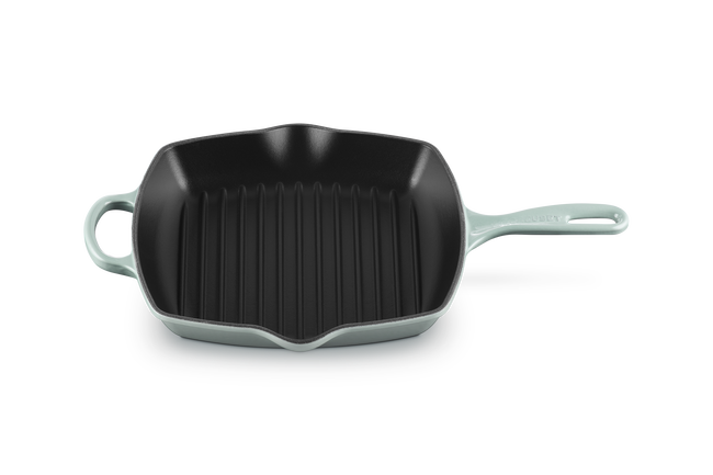 Le Creuset Cast Iron Signature Square Skillet Grill 26cm Sea SaltSea Salt image number 2
