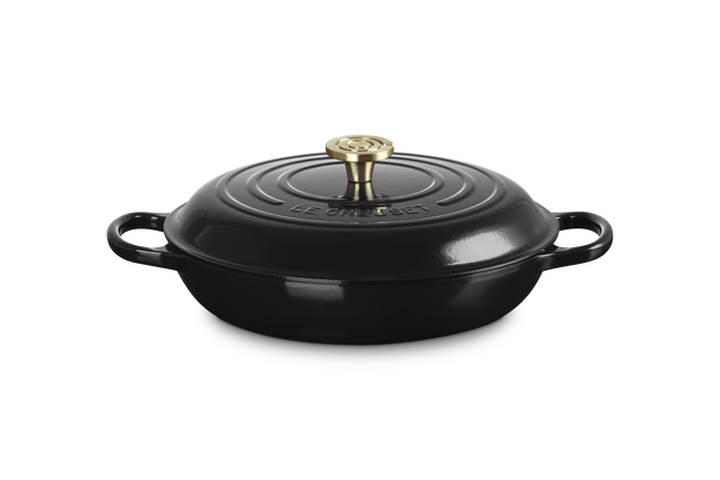 Le Creuset Cast Iron Signature Shallow Casserole 30cm OnyxOnyx image number 1