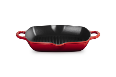 Le Creuset Cast Iron Signature Deep Square Grill 30cm Cerise