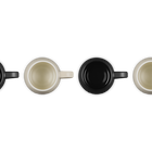 Le Creuset Serenity Stoneware Coupe Mug Set of 4 Matte Black & BriocheMatte Black & Brioche image number 6
