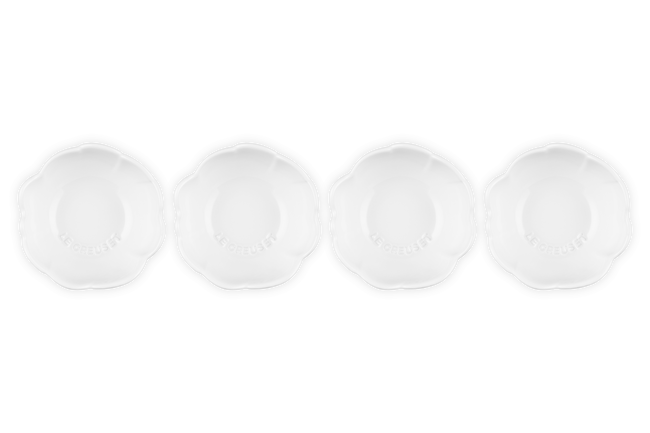 Le Creuset Stoneware Petal Set of 4 Mini Bowls White image number 4