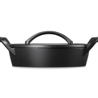 Le Creuset Cast Iron Alpine Outdoor Shallow Casserole 28cm Matte Black image number 3