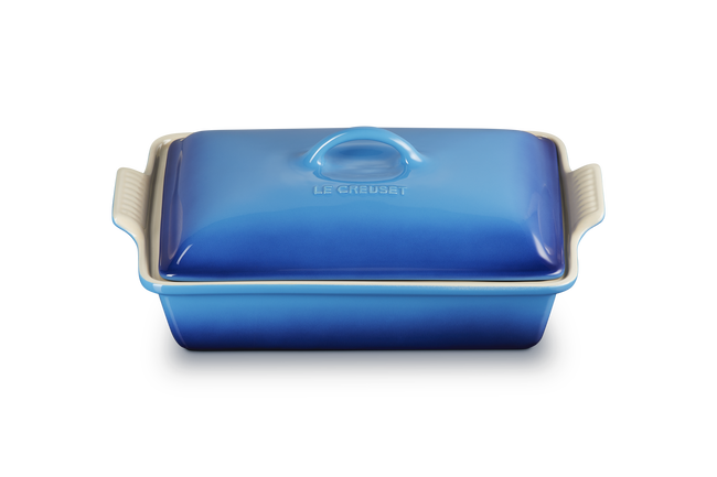 Stoneware Heritage Rectangular Dish with LidAzure Blue image number 3
