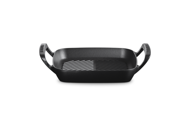 Le Creuset Cast Iron Alpine Outdoor Square Grill 26cm Matte Black image number 1