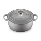Le Creuset Cast Iron Signature Round Casserole 20cm Mist GreyMist Grey image number 2