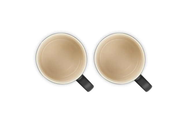 Le Creuset Stoneware Set of 2 London Mug 350ml Matte BlackMatte Black image number 4