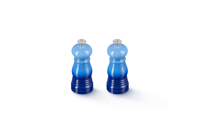 Le Creuset Mini Salt & Pepper Mill Set 11cm Azure BlueAzure Blue image number 2