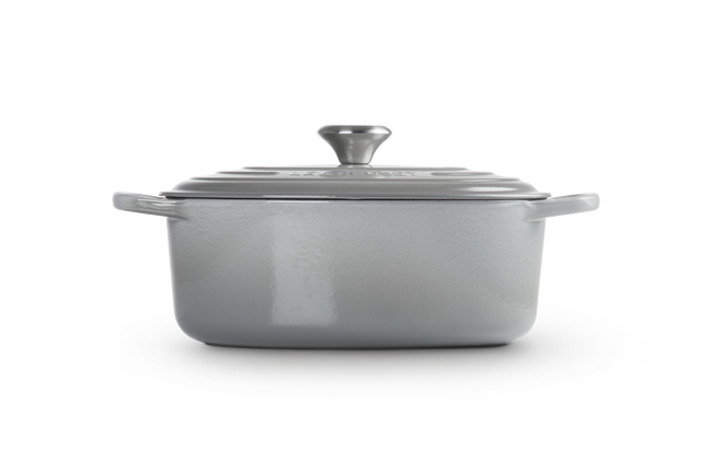 Le Creuset Cast Iron Signature Oval Casserole 31cm Mist GreyMist Grey image number 3