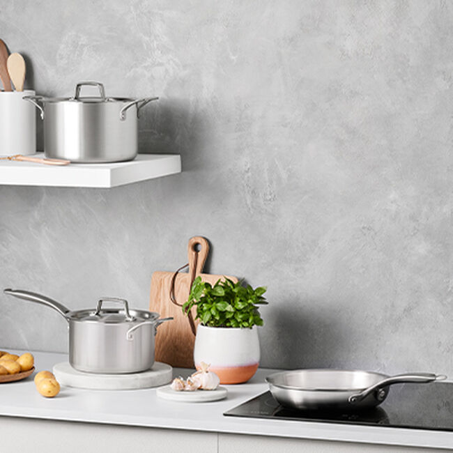 Essential 3-ply Stainless Steel 3-piece Cookware Set image number 6