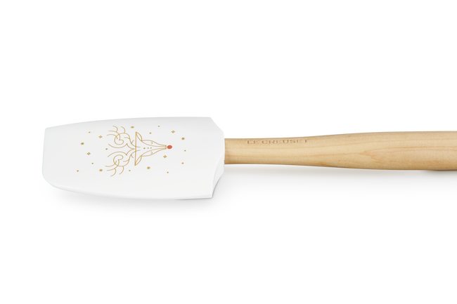 Le Creuset Silicone Craft Medium Spatula Noel Rudolph White image number 2