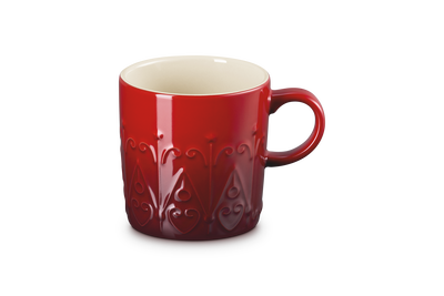 Le Creuset Stoneware Mug 350ml L'Etoile Relief Cerise