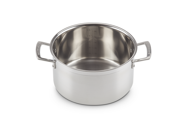 Le Creuset 3-ply Stainless Steel Deep Casserole image number 6