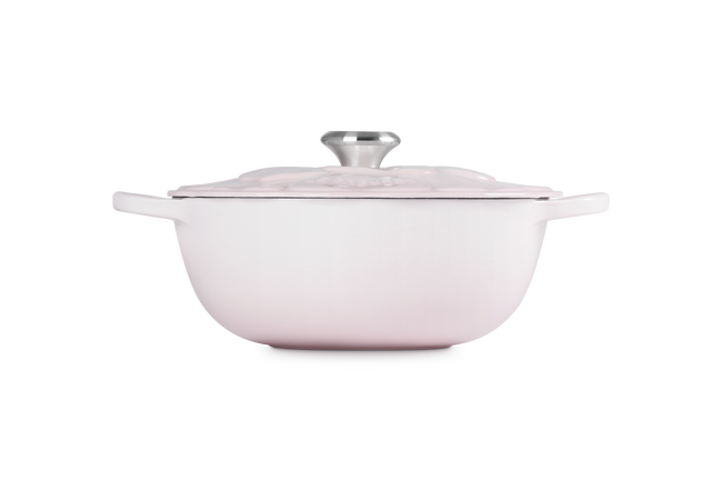 Le Creuset Cast Iron Signature Petal Soup Pot 26cm Shell PinkShell Pink image number 3