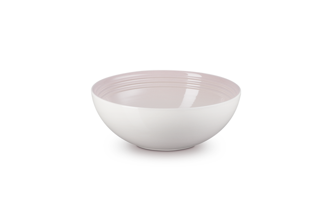 Stoneware Serving BowlShell Pink image number 1