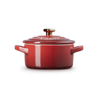 Stoneware Mini Cocotte with Gold Heart Knob image number 2