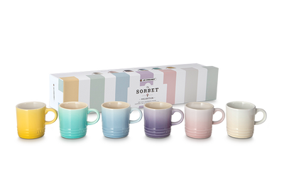 Le Creuset Stoneware Sorbet Set of 6 Espresso Mugs 100ml