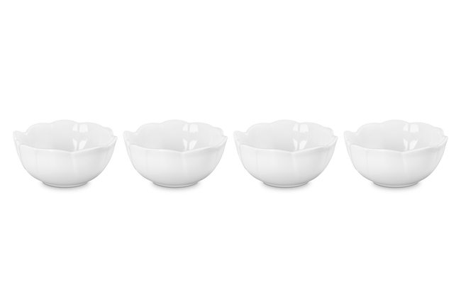 Le Creuset Stoneware Petal Set of 4 Mini Bowls White image number 1