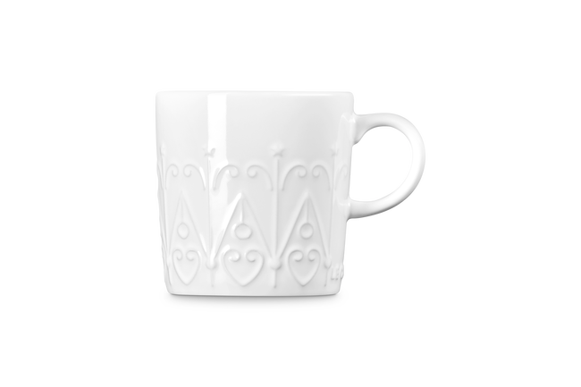Le Creuset Stoneware Mug 350ml L'Etoile Relief WhiteWhite image number 3