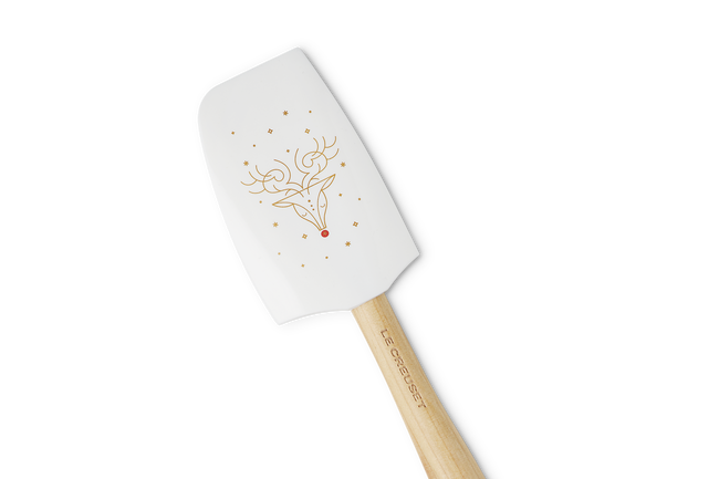 Le Creuset Silicone Craft Medium Spatula Noel Rudolph White image number 3