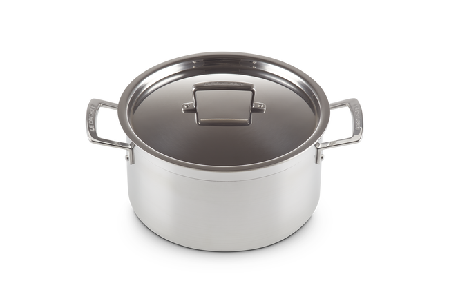 Le Creuset 3-ply Stainless Steel Deep Casserole image number 3