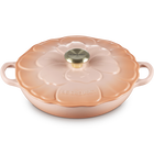 Le Creuset Cast Iron Signature Petal Shallow Casserole 26cm P&ecirc;cheP&ecirc;che image number 2