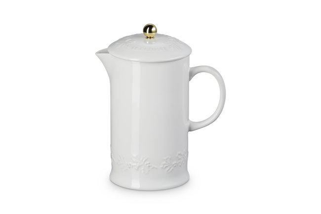 Le Creuset Stoneware Holly Coffee Press with Gold Knob 1L image number 2