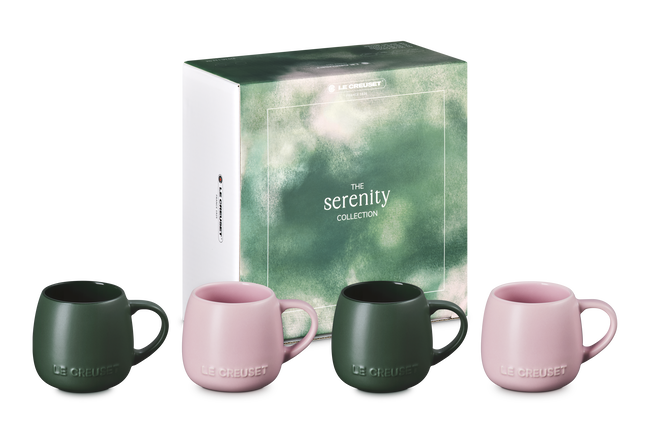 Le Creuset Serenity Stoneware Coupe Mug Set of 4 For&ecirc;t & Sugar PinkFor&ecirc;t & Sugar Pink image number 1