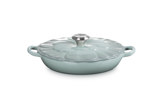 Le Creuset Cast Iron Signature Petal Shallow Casserole 26cm Sea SaltSea Salt image number 1
