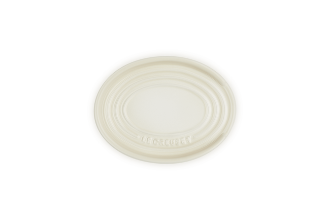 Stoneware Oval Spoon RestMeringue image number 4