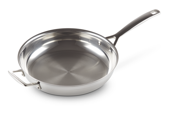 3-ply Stainless Steel Uncoated Frying Pan with Helper Handle image number 2