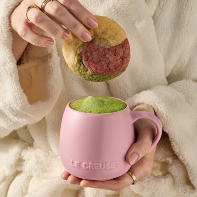 Le Creuset Serenity Stoneware Coupe Mug Set of 4 For&ecirc;t & Sugar PinkFor&ecirc;t & Sugar Pink image number 7