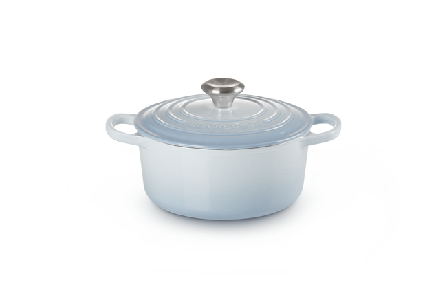 Le Creuset Cast Iron Signature Round Casserole 18cm Coastal BlueCoastal Blue image number 1