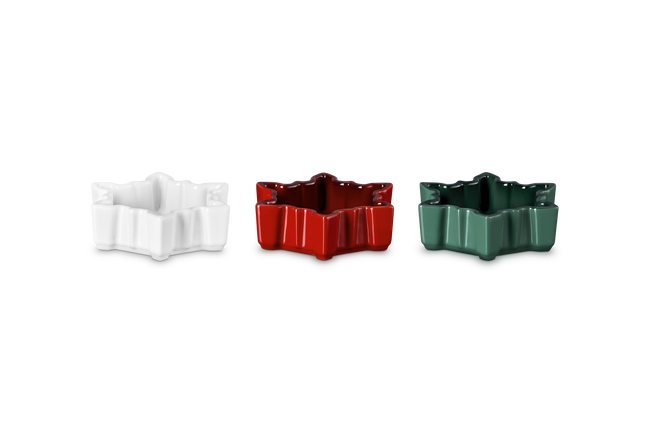 Le Creuset Stoneware Set of 3 Snowflake Mini Dishes image number 1