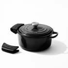 Le Creuset Silicone Set of 2 Side Handle Grip OnyxOnyx image number 4