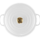 Le Creuset Cast Iron Signature Round Casserole 28cm WhiteWhite image number 4