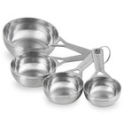 Le Creuset Stainless Steel Set of 4 Measuring Cups image number 1