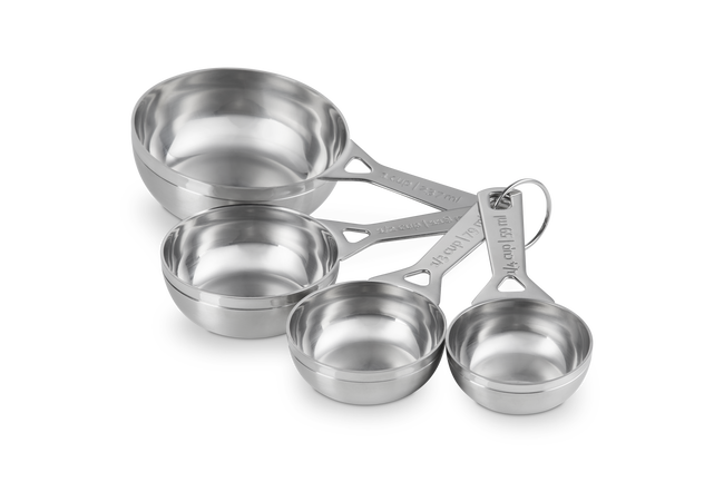 Le Creuset Stainless Steel Set of 4 Measuring Cups image number 1