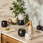 Le Creuset Serenity Stoneware Coupe Mug Set of 4 Matte Black & BriocheMatte Black & Brioche image number 7