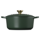 Le Creuset Cast Iron Signature Round Casserole 24cm For&ecirc;tFor&ecirc;t image number 3