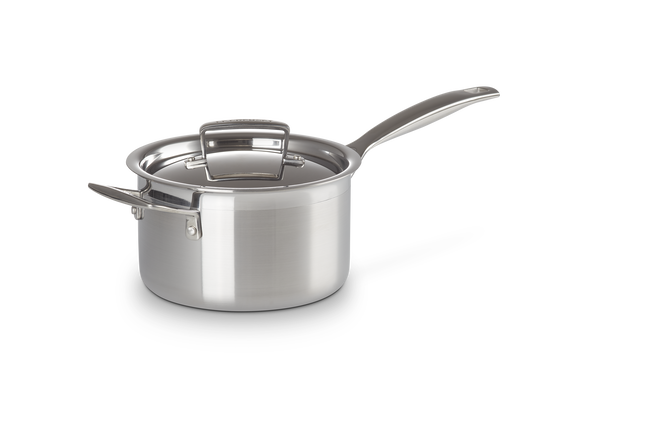 3-ply Stainless Steel Saucepan with Lid & Helper Handle image number 8