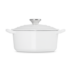 Le Creuset Cast Iron Classic Heart Casserole with Stainless Steel Knob 20cm WhiteWhite image number 3