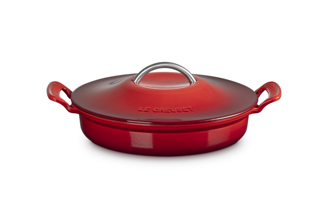 Le Creuset Cast Iron Classic Modern Heritage Shallow Casserole 28cm CeriseCerise image number 1