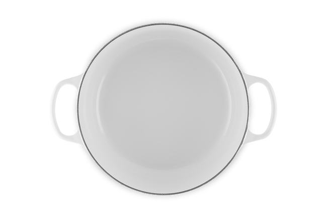 Le Creuset Cast Iron Signature Round Casserole 28cm WhiteWhite image number 5