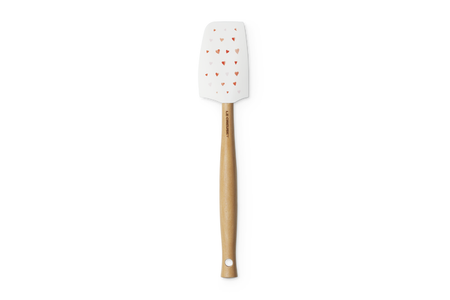 Le Creuset Silicone Craft Medium Spatula Hearts Decal White image number 1