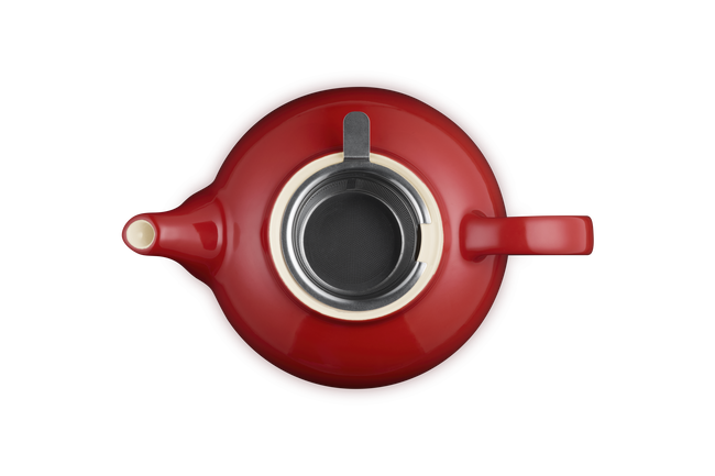 Le Creuset Stoneware Teapot with Stainless Steel Infuser 1.3L CeriseCerise image number 4