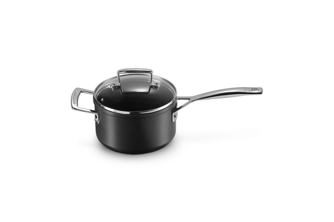 Le Creuset Toughened Non-Stick Saucepan with Glass Lid & Helper Handle image number 2